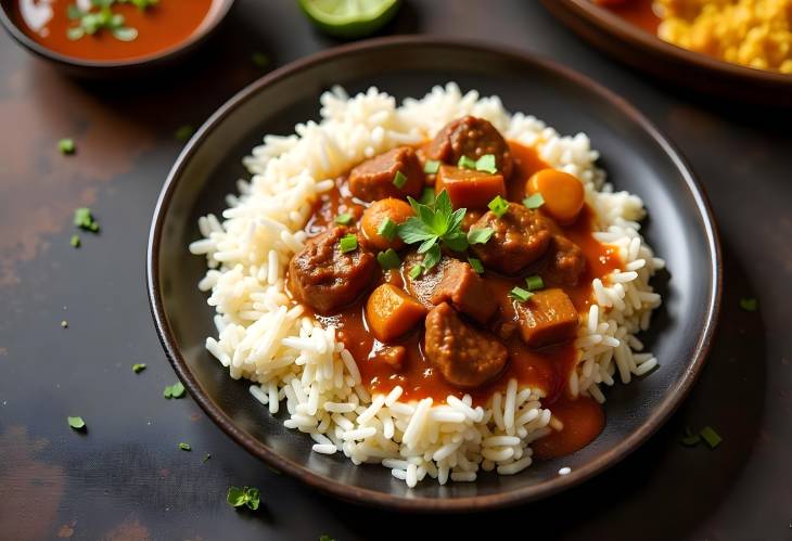 Tasty Madras Beef with Basmati Rice Delight